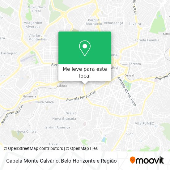 Capela Monte Calvário mapa