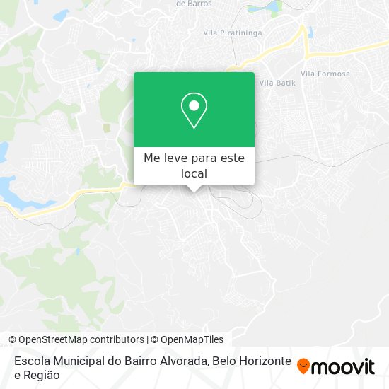 Escola Municipal do Bairro Alvorada mapa