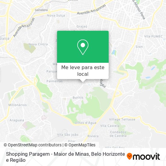 Shopping Paragem - Maior de Minas mapa