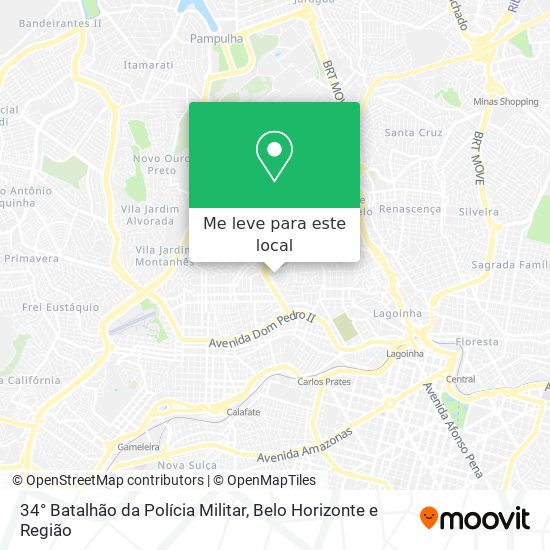 34° Batalhão da Polícia Militar mapa