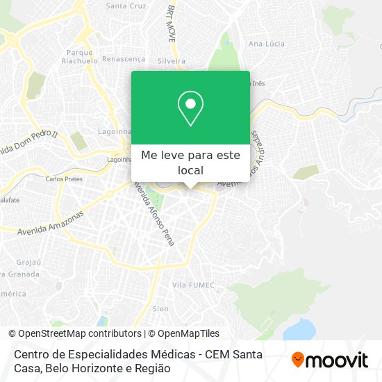 Centro de Especialidades Médicas - CEM Santa Casa mapa