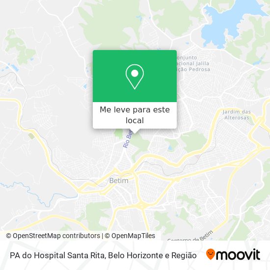 PA do Hospital Santa Rita mapa