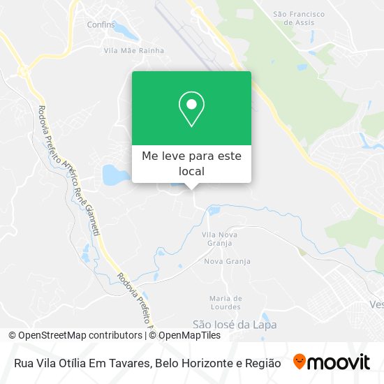 Rua Vila Otília Em Tavares mapa