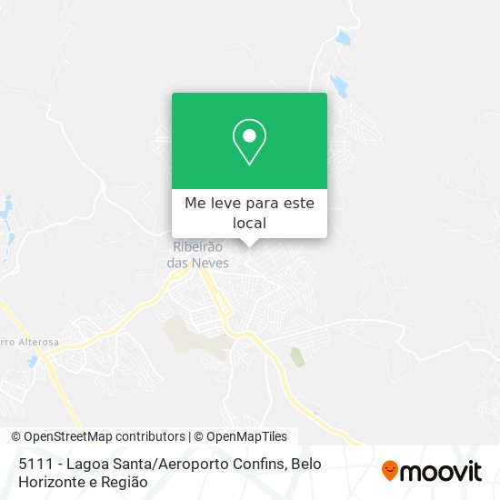 5111 - Lagoa Santa / Aeroporto Confins mapa