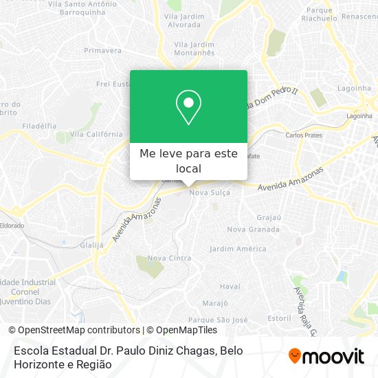 Escola Estadual Dr. Paulo Diniz Chagas mapa