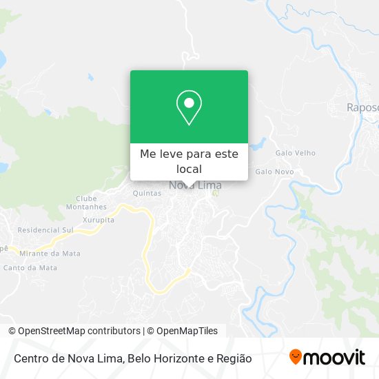 Centro de Nova Lima mapa