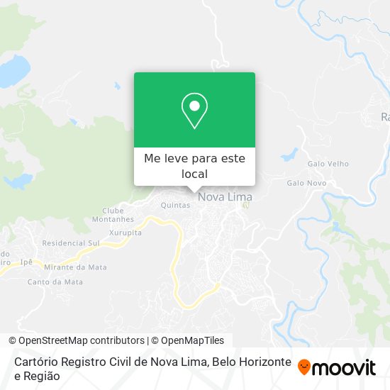 Cartório Registro Civil de Nova Lima mapa