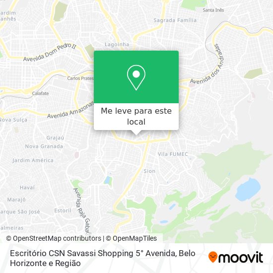 Escritório CSN Savassi Shopping 5° Avenida mapa