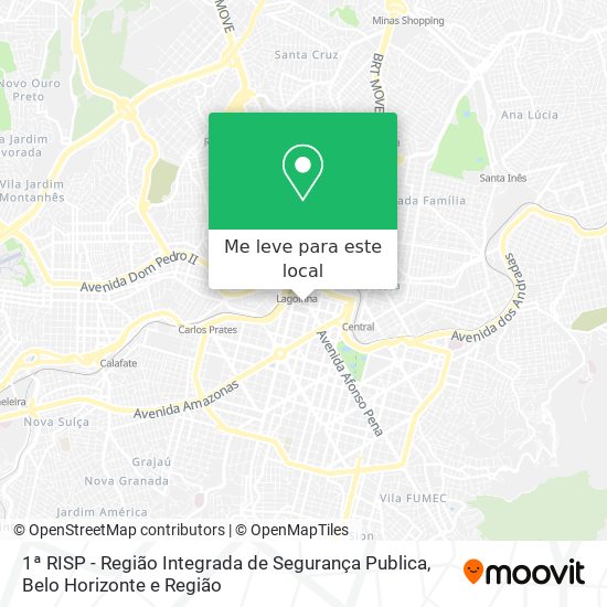 1ª RISP - Região Integrada de Segurança Publica mapa