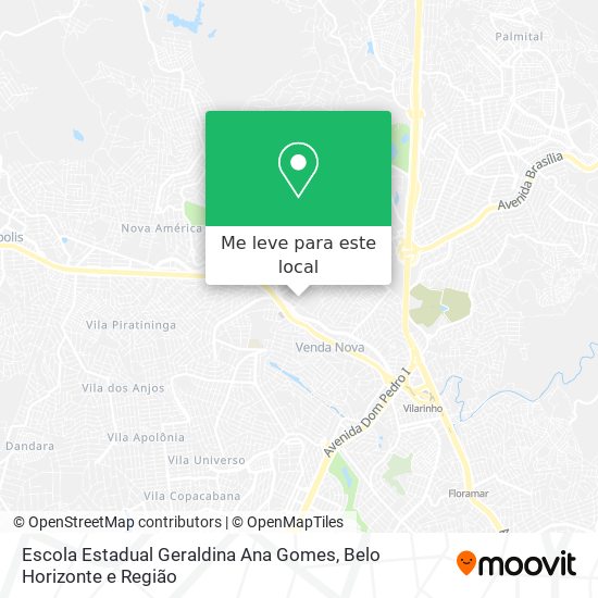 Escola Estadual Geraldina Ana Gomes mapa