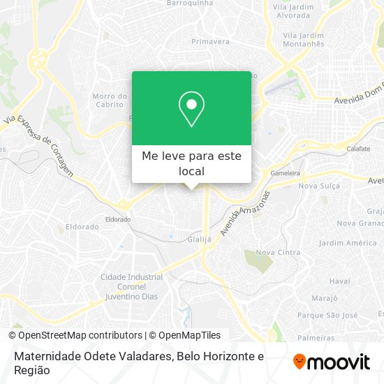 Maternidade Odete Valadares mapa