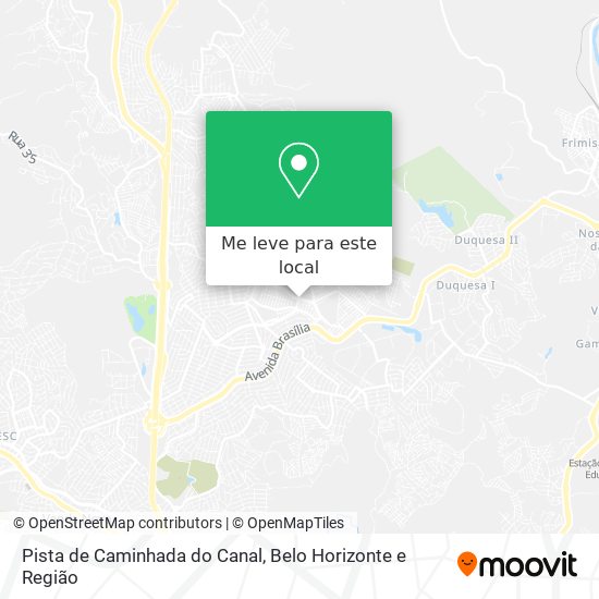 Pista de Caminhada do Canal mapa