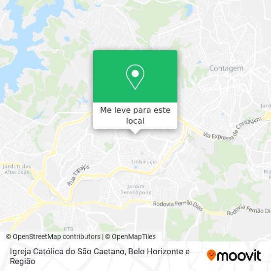 Igreja Católica do São Caetano mapa