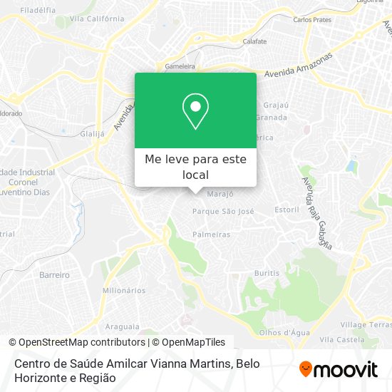 Centro de Saúde Amilcar Vianna Martins mapa