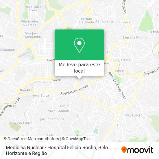 Medicina Nuclear - Hospital Felício Rocho mapa