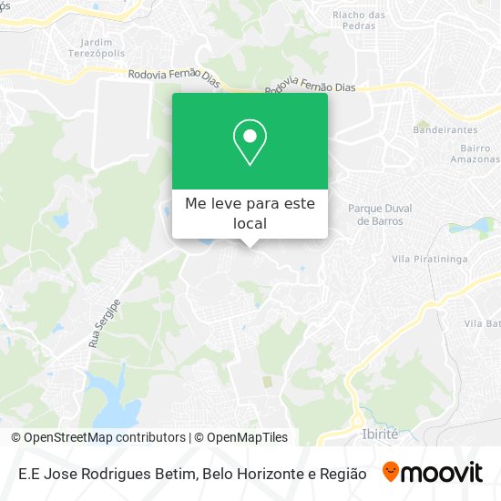 E.E Jose Rodrigues Betim mapa