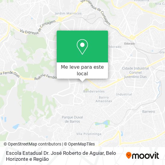 Escola Estadual Dr. José Roberto de Aguiar mapa