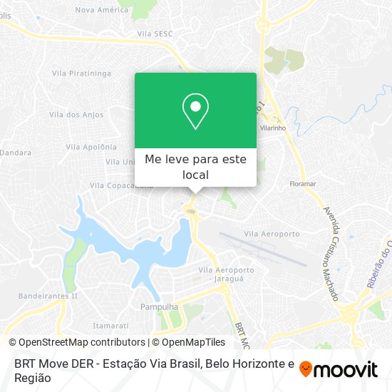 BRT Move DER - Estação Via Brasil mapa