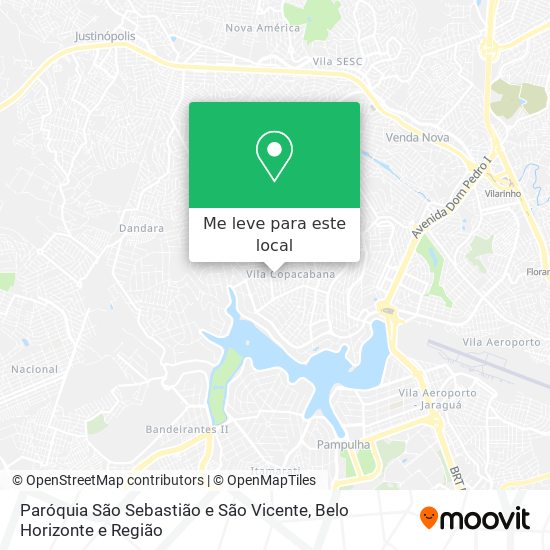 Paróquia São Sebastião e São Vicente mapa