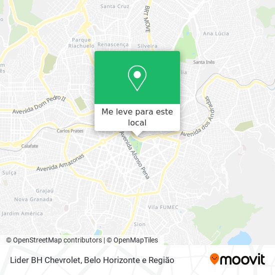 Lider BH Chevrolet mapa