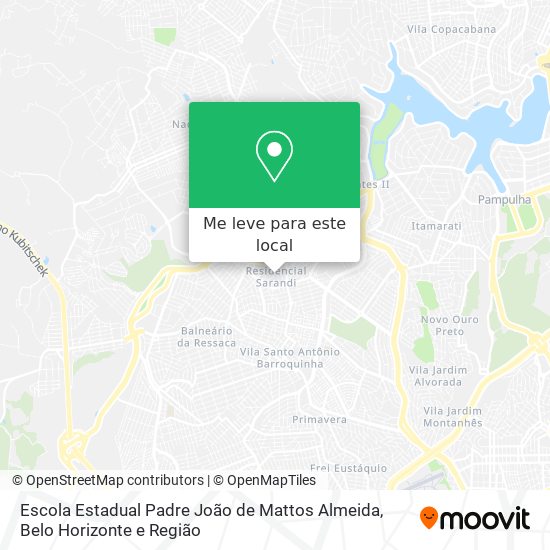 Escola Estadual Padre João de Mattos Almeida mapa