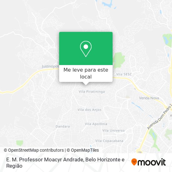 E. M. Professor Moacyr Andrade mapa