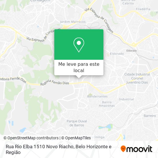 Rua Rio Elba 1510 Novo Riacho mapa