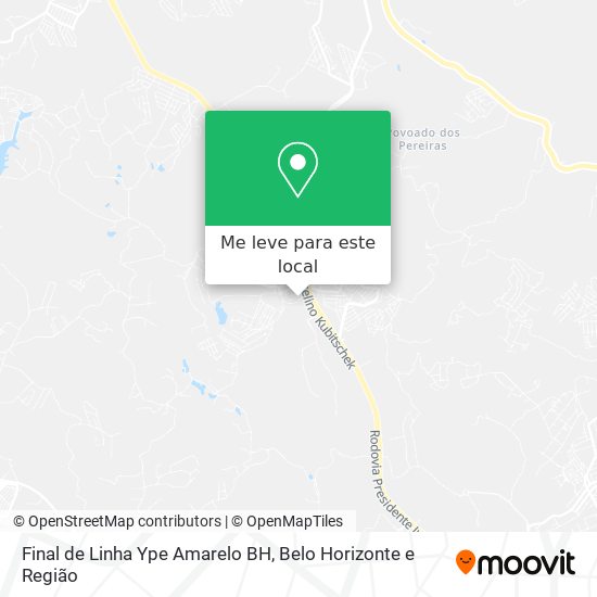 Final de Linha Ype Amarelo BH mapa