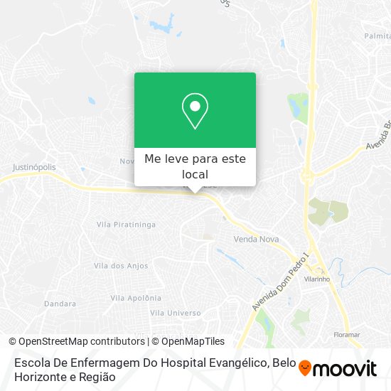 Escola De Enfermagem Do Hospital Evangélico mapa