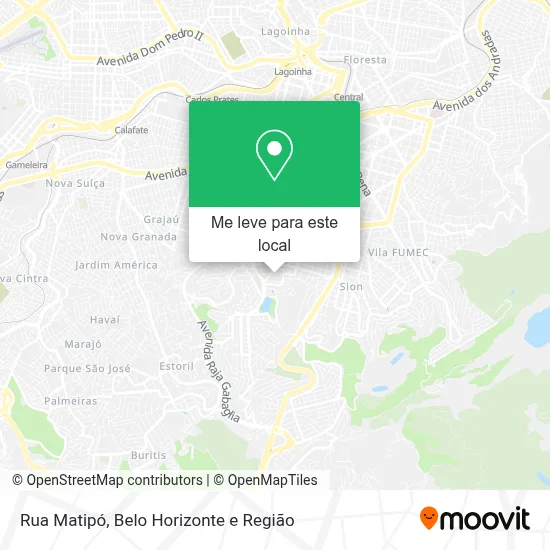 Rua Matipó mapa