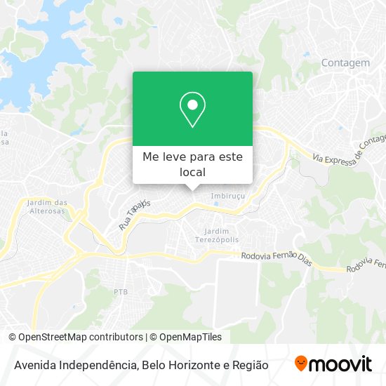 Avenida Independência mapa