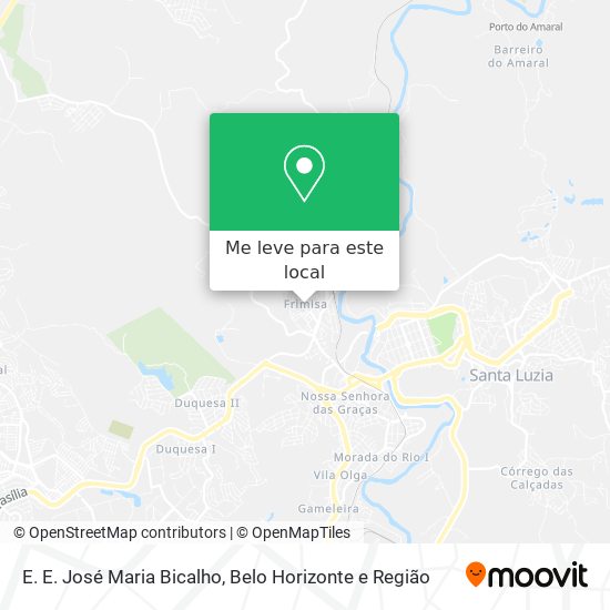 E. E. José Maria Bicalho mapa