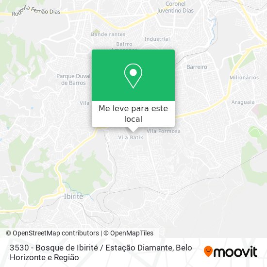 3530 - Bosque de Ibirité / Estação Diamante mapa