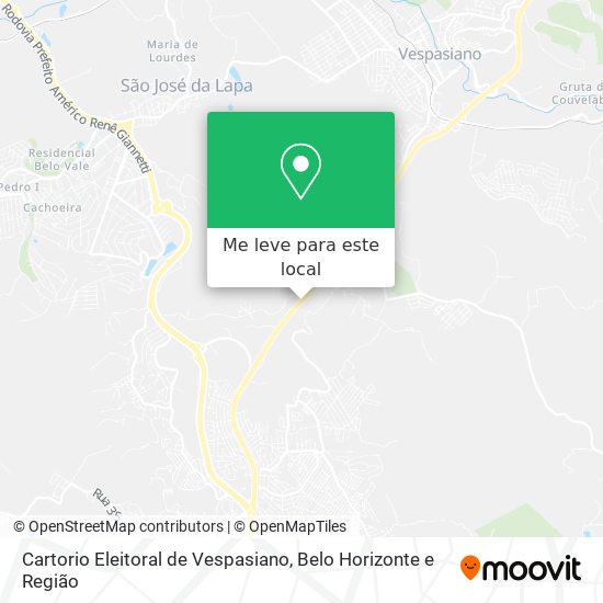 Cartorio Eleitoral de Vespasiano mapa