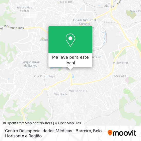 Centro De especialidades Médicas - Barreiro mapa