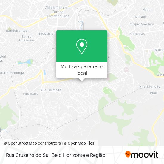 Rua Cruzeiro do Sul mapa