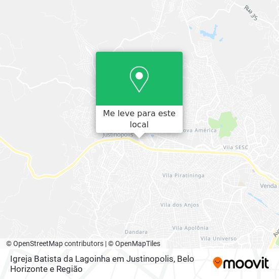 Igreja Batista da Lagoinha em Justinopolis mapa