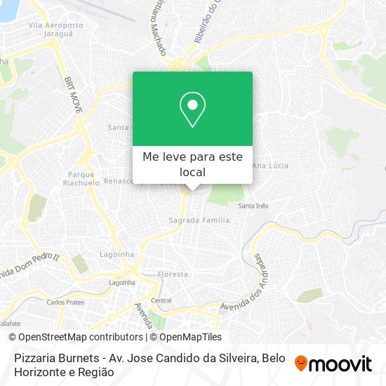 Pizzaria Burnets - Av. Jose Candido da Silveira mapa