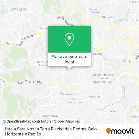 Igreja Sara Nossa Terra Riacho das Pedras mapa