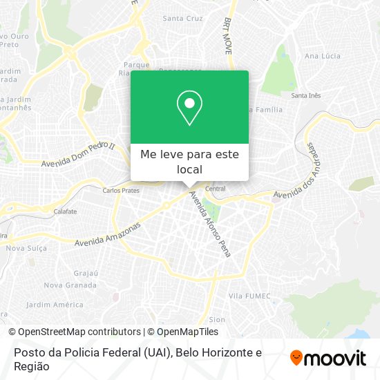 Posto da Policia Federal (UAI) mapa