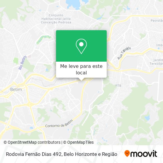 Rodovia Fernão Dias 492 mapa