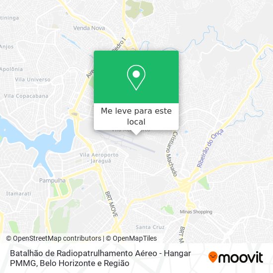 Batalhão de Radiopatrulhamento Aéreo - Hangar PMMG mapa