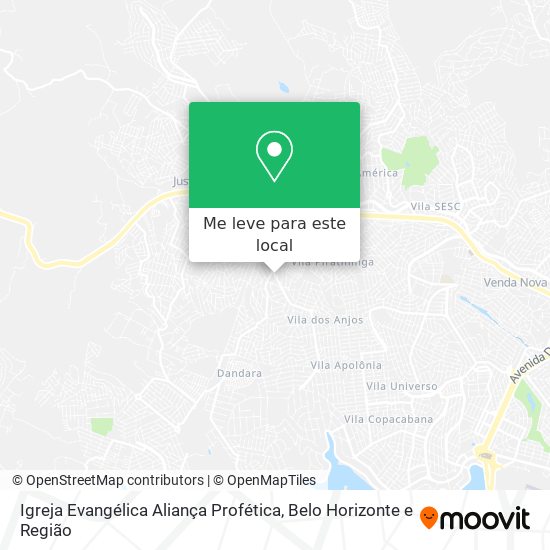 Igreja Evangélica Aliança Profética mapa