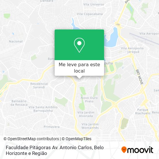 Faculdade Pitágoras Av. Antonio Carlos mapa