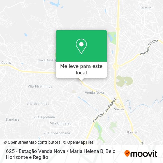 625 - Estação Venda Nova / Maria Helena B mapa