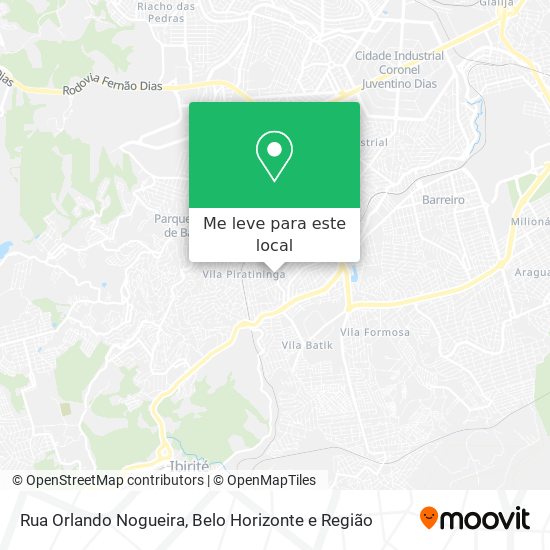 Rua Orlando Nogueira mapa