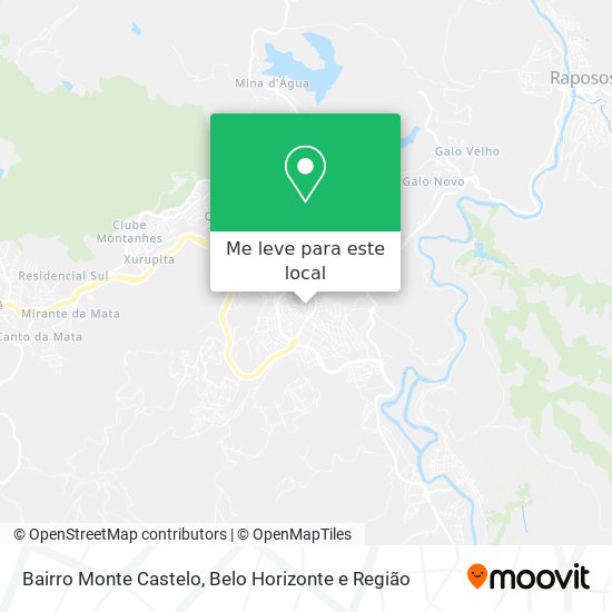 Bairro Monte Castelo mapa