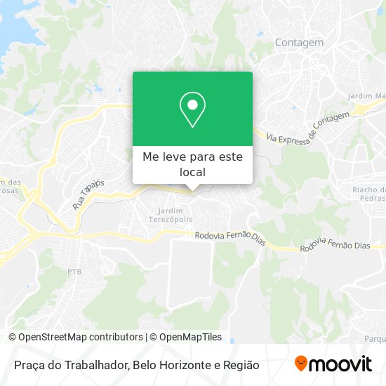 Praça do Trabalhador mapa