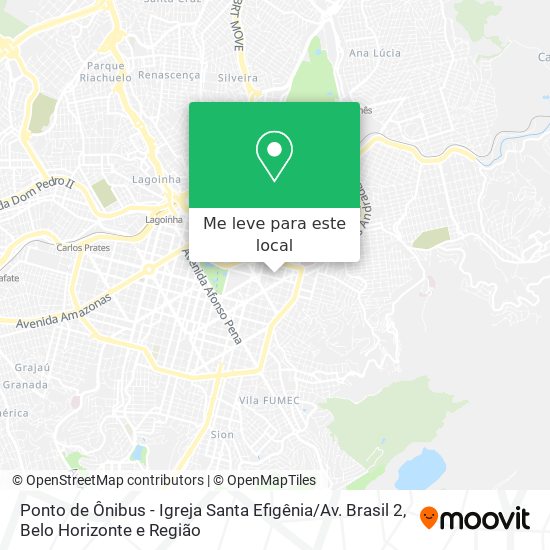 Ponto de Ônibus - Igreja Santa Efigênia / Av. Brasil 2 mapa