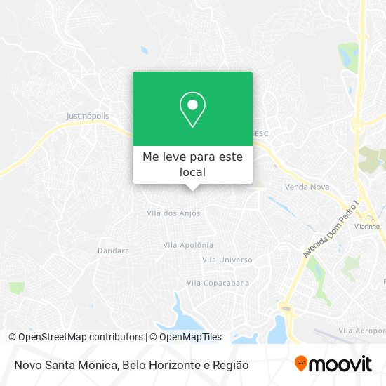 Novo Santa Mônica mapa